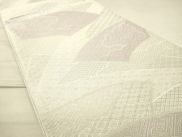 平和屋着物◎佐賀錦 全通柄袋帯 地紙吉祥文 銀糸 逸品 DAAI3672tw