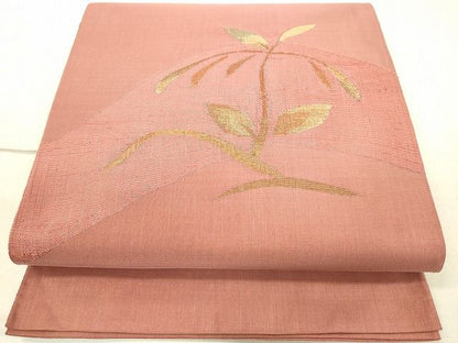 平和屋着物◎太鼓柄袋帯 枝葉文 金糸 逸品 DAAI3673tw