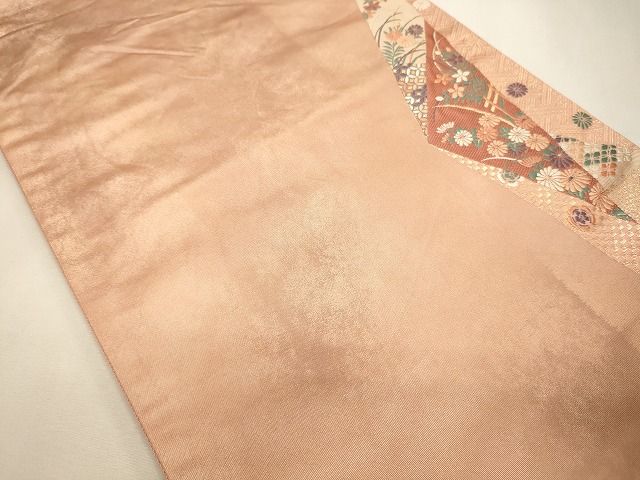 平和屋着物◎六通太鼓柄袋帯 裂取慶長文様 金糸 逸品 CAAI0061oy