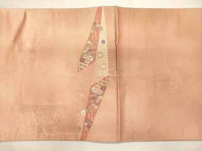 平和屋着物◎六通太鼓柄袋帯 裂取慶長文様 金糸 逸品 CAAI0061oy