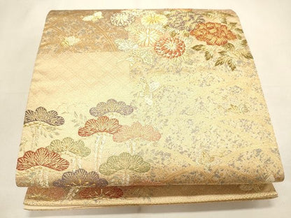 平和屋着物◎六通柄袋帯 麗しの装い 金銀糸 引箔 逸品 CAAI0074oy
