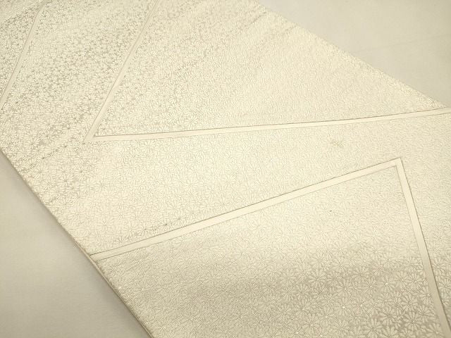 平和屋着物◎六通柄袋帯 切嵌 菊尽くし 銀糸 逸品 CAAI0095oy