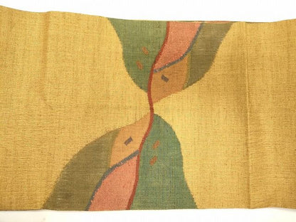 平和屋着物◎太鼓柄袋帯　紬地　吉祥文　逸品　CAAI0124oy