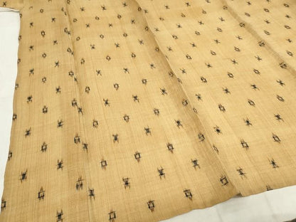 平和屋本店■極上　夏物　芭蕉布　手積み芭蕉糸100％　井桁絣　逸品　KAAA1700kk4