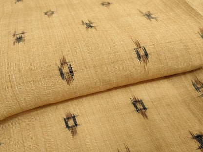 平和屋本店■極上　夏物　芭蕉布　手積み芭蕉糸100％　井桁絣　逸品　KAAA1700kk4