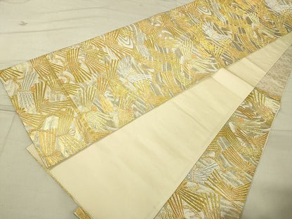 平和屋着物■六通柄袋帯 松葉文 金銀糸 引箔 逸品 DAAI4619du