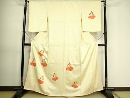 平和屋着物■付下げ 駒刺繍 草花文 逸品 DAAI1332cm