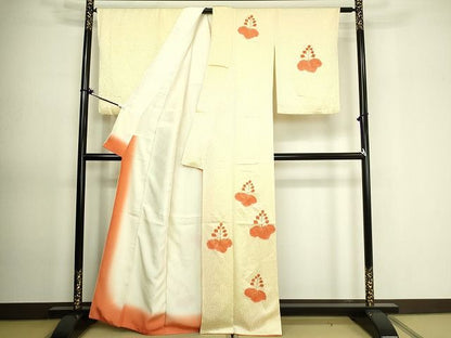 平和屋着物■付下げ 駒刺繍 草花文 逸品 DAAI1332cm