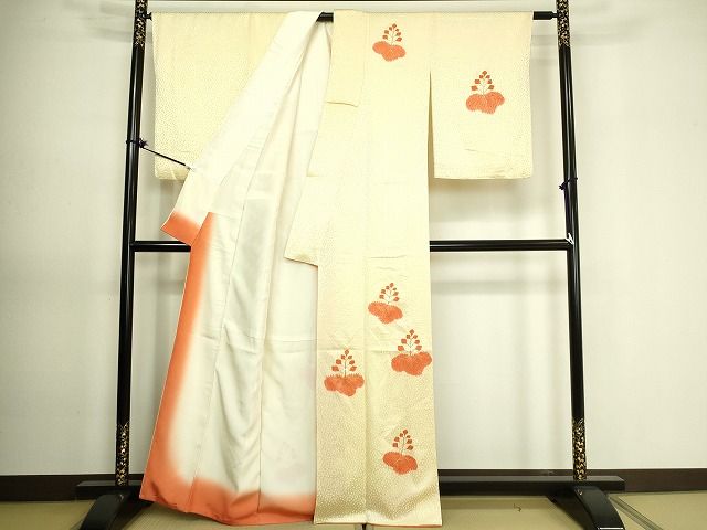 平和屋着物■付下げ 駒刺繍 草花文 逸品 DAAI1332cm