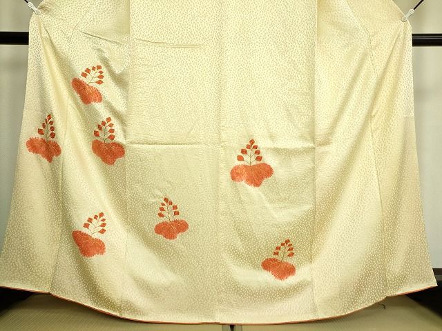 平和屋着物■付下げ 駒刺繍 草花文 逸品 DAAI1332cm