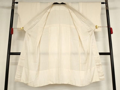 平和屋着物■長襦袢　無双仕立て　舞花地紋　正絹　逸品　AAAL4883Abw