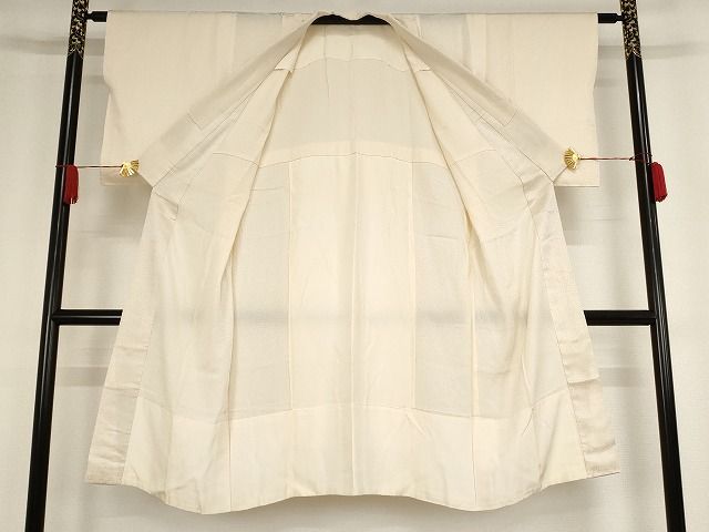平和屋着物■長襦袢　無双仕立て　舞花地紋　正絹　逸品　AAAL4883Abw