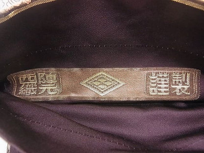 平和屋着物◎西陣 六通柄袋帯 花鳥文 金糸 逸品 BAAJ9849cm