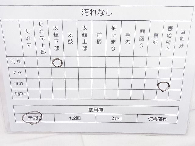 平和屋着物◎六通柄袋帯 唐織 花鳥文 銀糸 逸品 BAAJ9845cm