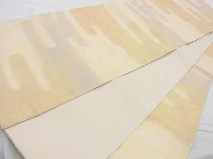 平和屋着物◎西陣 全通柄袋帯 霞文 金糸 逸品 BAAJ9867cm
