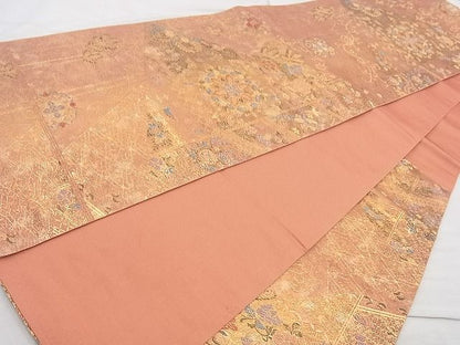 平和屋着物◎六通柄袋帯 天笠唐草華文 金糸 逸品 BAAJ9876cm