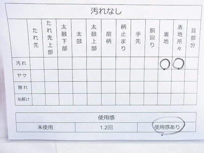 平和屋着物◎六通柄袋帯 唐織 扇面鳳凰紋 金糸 逸品 BAAK6013cm