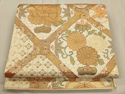 平和屋着物◎六通柄袋帯 天井花唐草文 金糸 逸品 CAAH5670qe