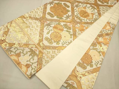 平和屋着物◎六通柄袋帯 天井花唐草文 金糸 逸品 CAAH5670qe