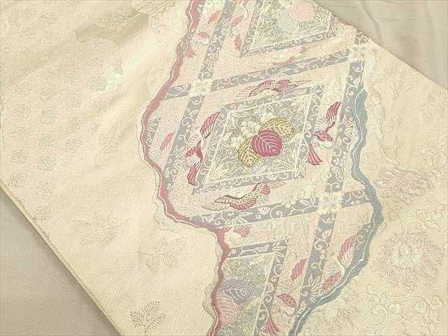 平和屋着物◎六通柄袋帯 流水花蝶文 金銀糸 逸品 CAAH5683qe