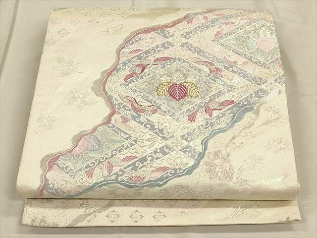 平和屋着物◎六通柄袋帯 流水花蝶文 金銀糸 逸品 CAAH5683qe