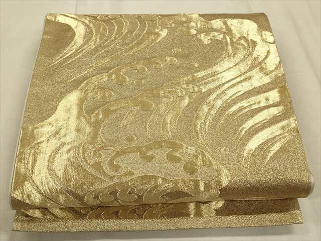 平和屋着物◎六通柄袋帯 立波文 金糸 逸品 CAAH5676qe