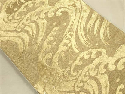 平和屋着物◎六通柄袋帯 立波文 金糸 逸品 CAAH5676qe