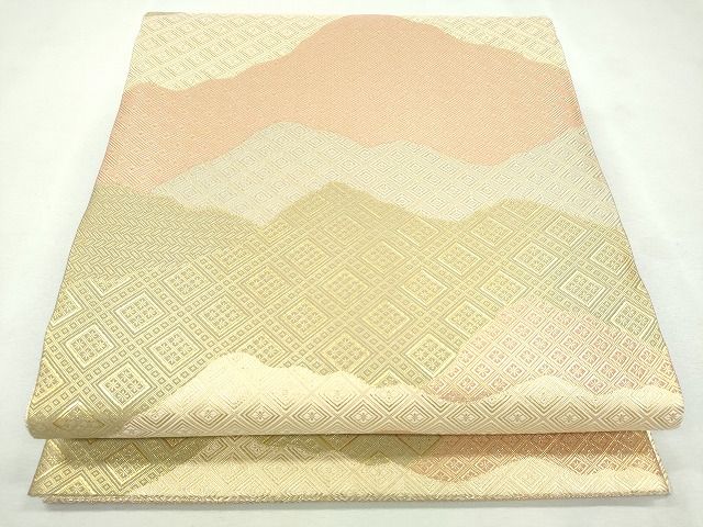 平和屋着物◎両面 六通柄袋帯 吉祥文 金糸 逸品 CAAI1244ku
