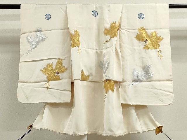 平和屋着物■七五三　男の子　5歳　祝着　松葉文　金銀彩　逸品　CAAI4041ze