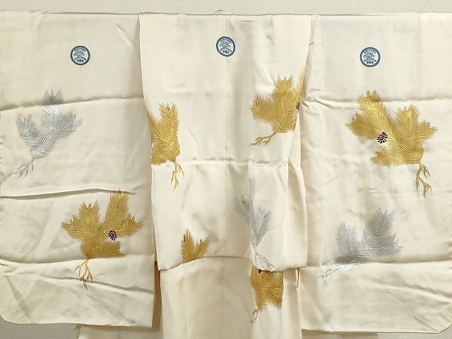 平和屋着物■七五三　男の子　5歳　祝着　松葉文　金銀彩　逸品　CAAI4041ze