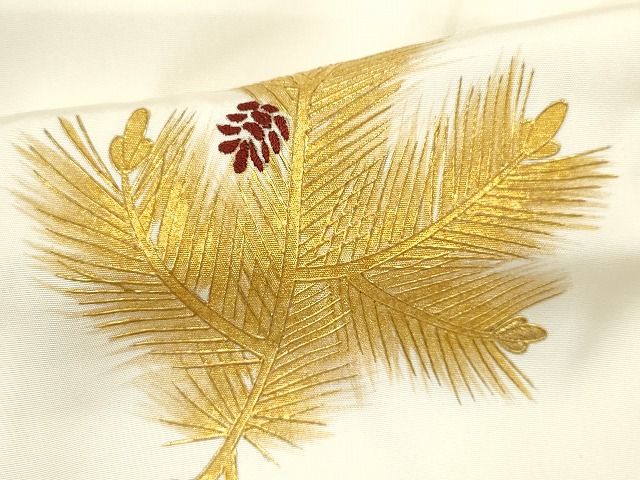 平和屋着物■七五三　男の子　5歳　祝着　松葉文　金銀彩　逸品　CAAI4041ze