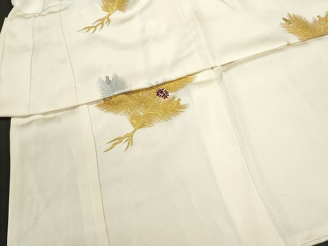 平和屋着物■七五三　男の子　5歳　祝着　松葉文　金銀彩　逸品　CAAI4041ze