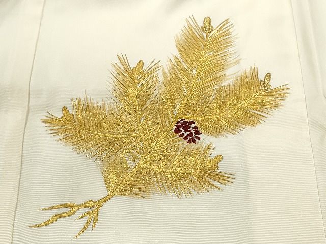 平和屋着物■七五三　男の子　5歳　祝着　松葉文　金銀彩　逸品　CAAI4041ze