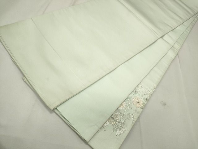 平和屋着物◎太鼓柄袋帯 雲取り菊萩文 銀糸 逸品 CAAG5538ak