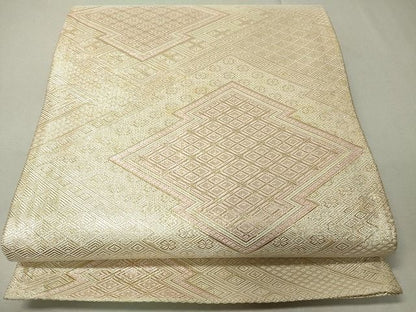 平和屋着物◎佐賀錦 全通柄袋帯 松皮菱文 金糸 逸品 CAAI1332ak
