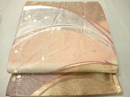 平和屋着物◎六通柄袋帯 立波箔散らし 金銀糸 逸品 CAAI1340ak