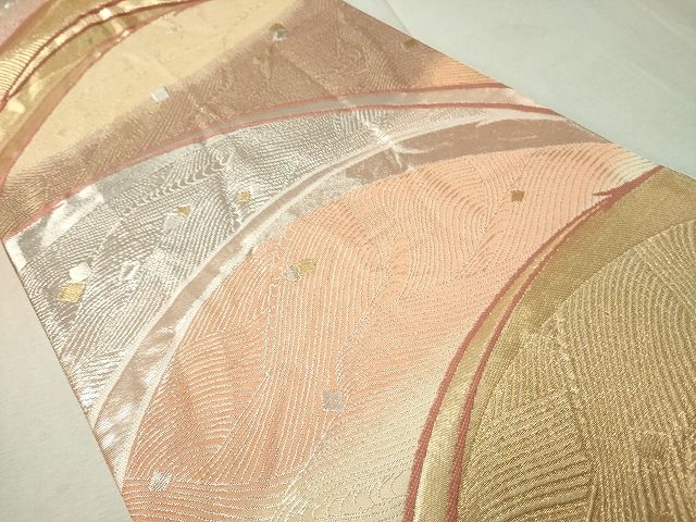 平和屋着物◎六通柄袋帯 立波箔散らし 金銀糸 逸品 CAAI1340ak
