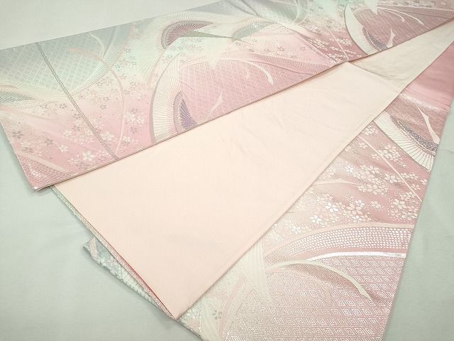 平和屋着物◎六通柄袋帯 飛鳥文 銀糸 逸品 CAAI1282ku