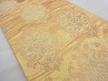 平和屋着物◎六通柄袋帯 正倉院花文 金糸 逸品 BAAJ9031qt