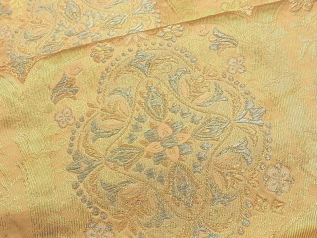 平和屋着物◎六通柄袋帯 正倉院花文 金糸 逸品 BAAJ9031qt