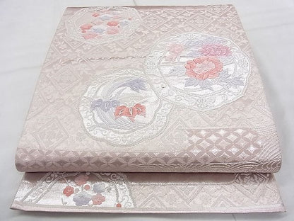 平和屋着物◎六通柄袋帯 唐織 粋彩鏡裏 銀糸 逸品 BAAJ9088qt