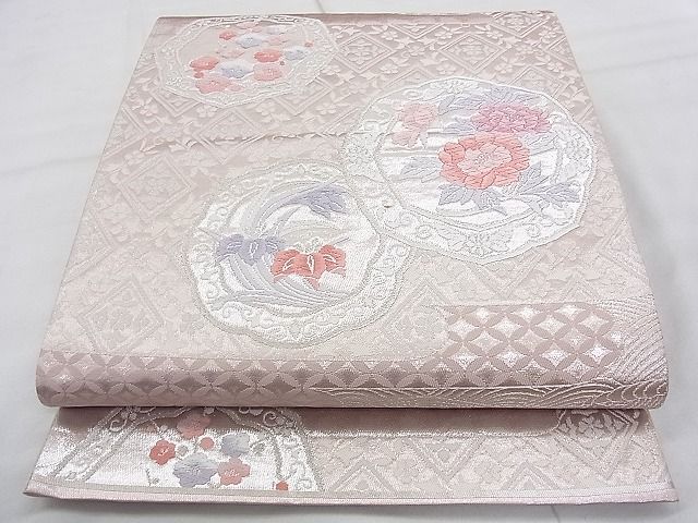 平和屋着物◎六通柄袋帯 唐織 粋彩鏡裏 銀糸 逸品 BAAJ9088qt