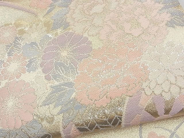 平和屋着物◎六通柄袋帯 唐織 花車 金糸 逸品 BAAK0203qt