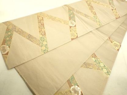 平和屋着物■六通柄袋帯　宝尽くし吉祥花文　金糸　逸品　DAAI4759du