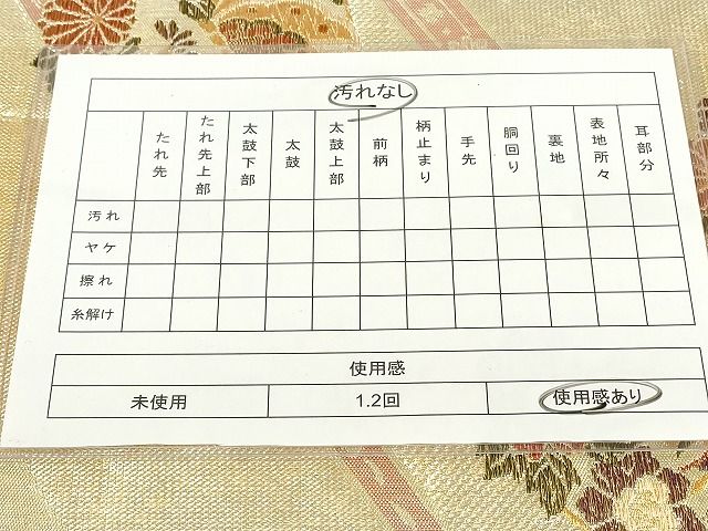 平和屋着物◎佐賀錦 六通柄袋帯 花蝶花丸文 金銀糸 逸品 DAAH9350mz