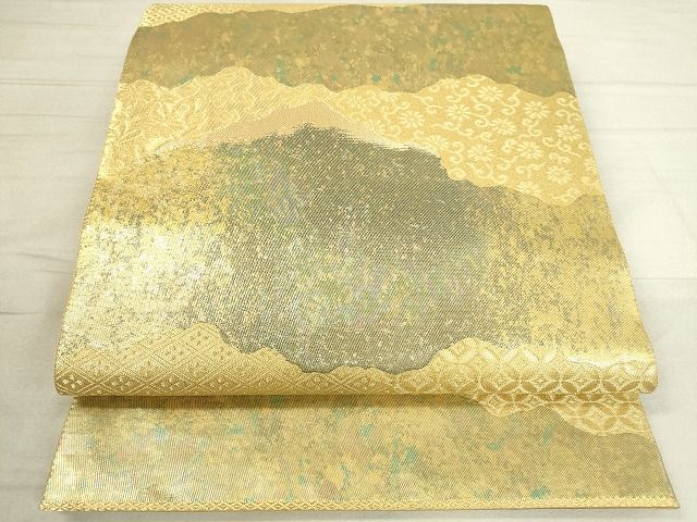 平和屋着物◎六通柄袋帯 道長吉祥花文 金糸 引箔 逸品 DAAH9357mz