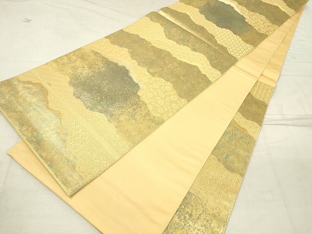 平和屋着物◎六通柄袋帯 道長吉祥花文 金糸 引箔 逸品 DAAH9357mz