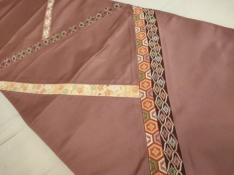 平和屋着物◎太鼓柄袋帯 名物裂 吉祥花文 金糸 逸品 DAAH9366mz