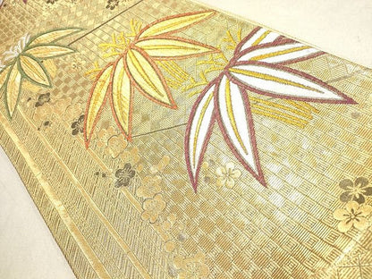 平和屋着物◎佐賀錦 太鼓柄袋帯 笹竹 金銀糸 逸品 DAAH9429mz