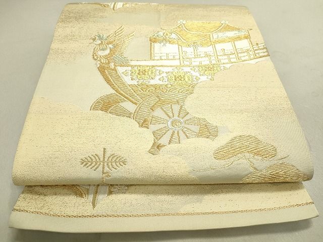 平和屋着物◎六通柄袋帯 風景松文 金糸 逸品 DAAH9495mz
